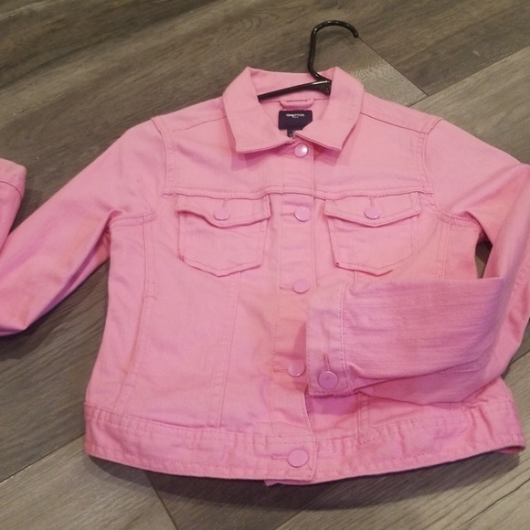 gap pink denim jacket